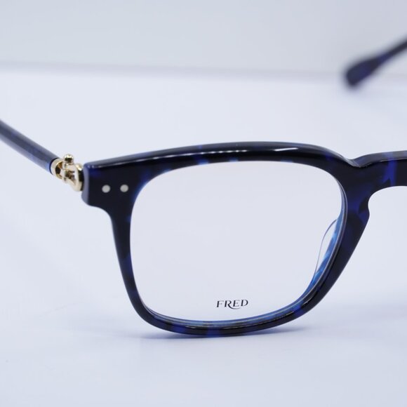 Fred FG50006I 092 Square 50mm Eyeglasses - Blue Havana - Picture 2 of 10